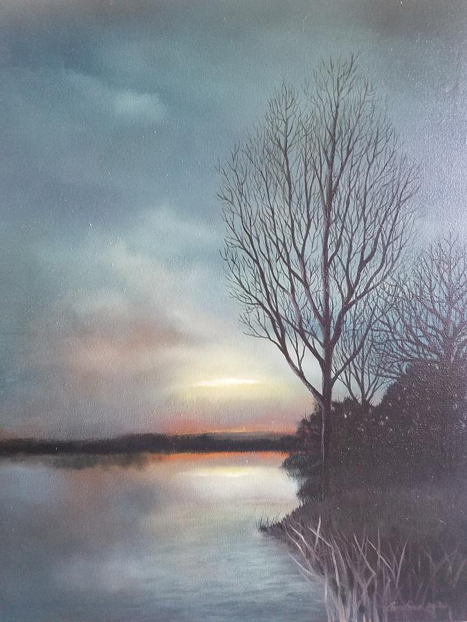 The Secret Lake Painting by Caroline Philp
