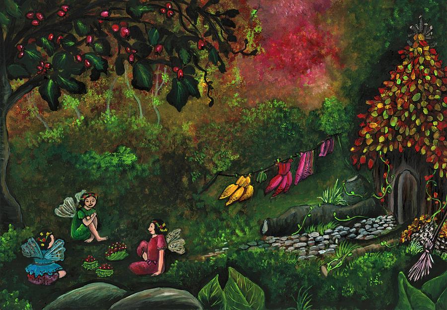 The secret world of fairies Painting by Tara Krishna