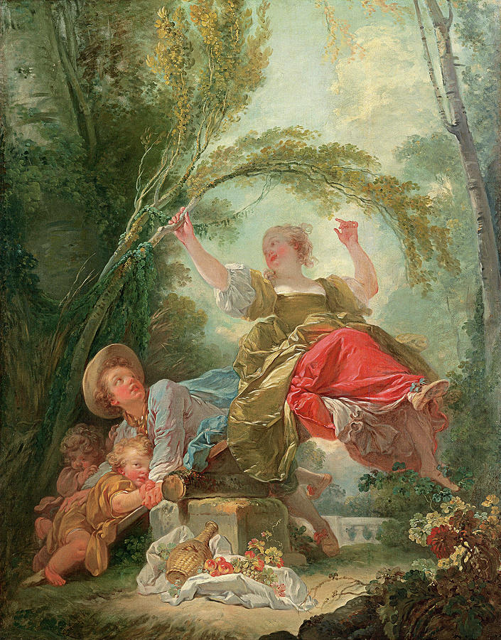 The See-Saw 1750s Painting by Jean-Honore Fragonard - Fine Art America