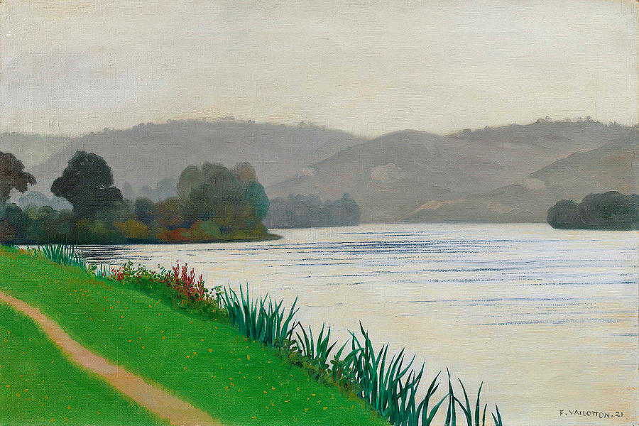 The Seine at Tournedos Painting by Felix Vallotton