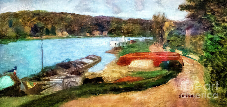 The Seine at Vernon by Pierre Bonnard 1920 Painting by Pierre Bonnard