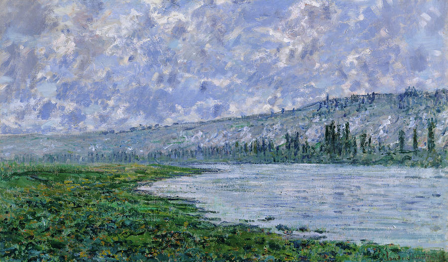 The Seine at Vetheuil, from 1880 Painting by Claude Monet