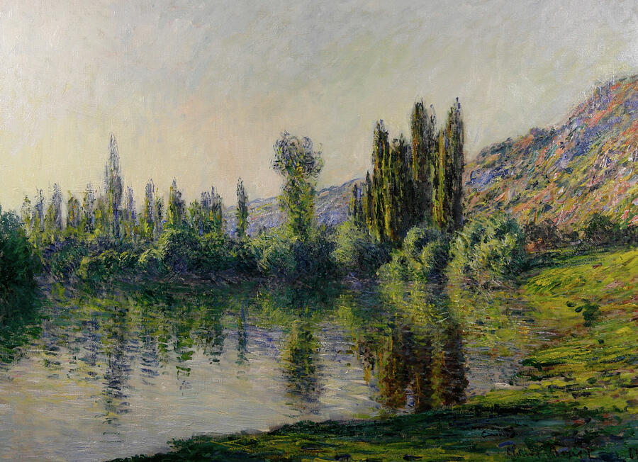 The Seine at Vetheuil, from 1881 Painting by Claude Monet