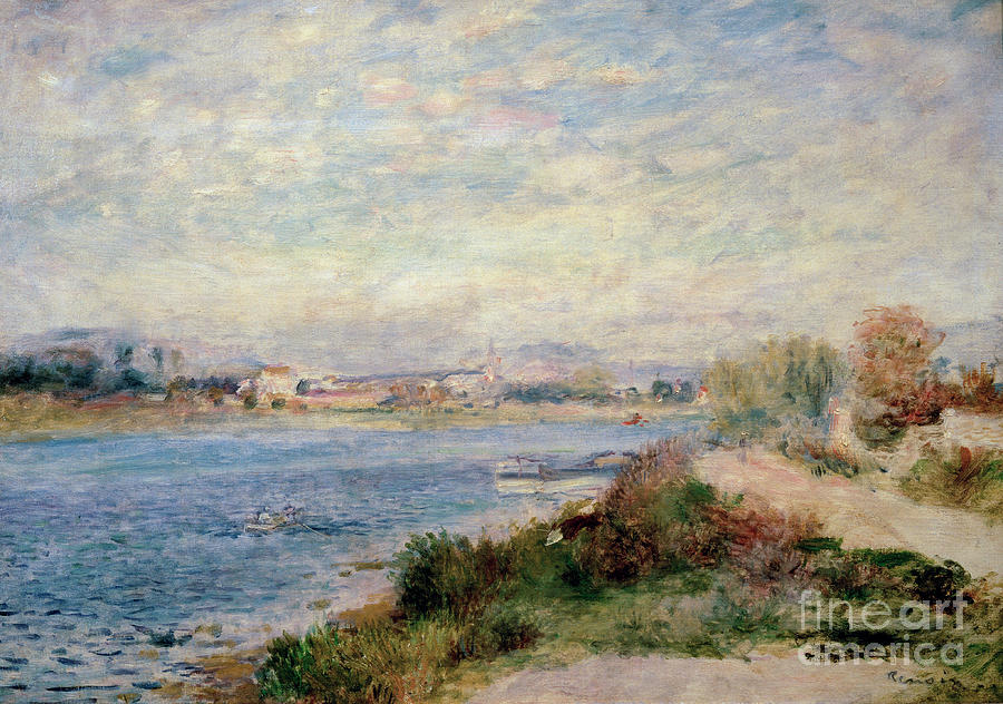 Pierre Auguste Renoir Painting - The Seine in Argenteuil by Pierre-Auguste Renoir