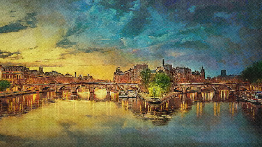 The Seine Digital Art by Jerzy Czyz