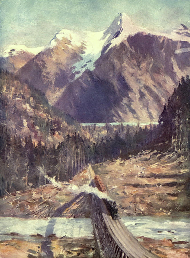 Vintage Painting - The Selkirks by Canadian Pacific Railway