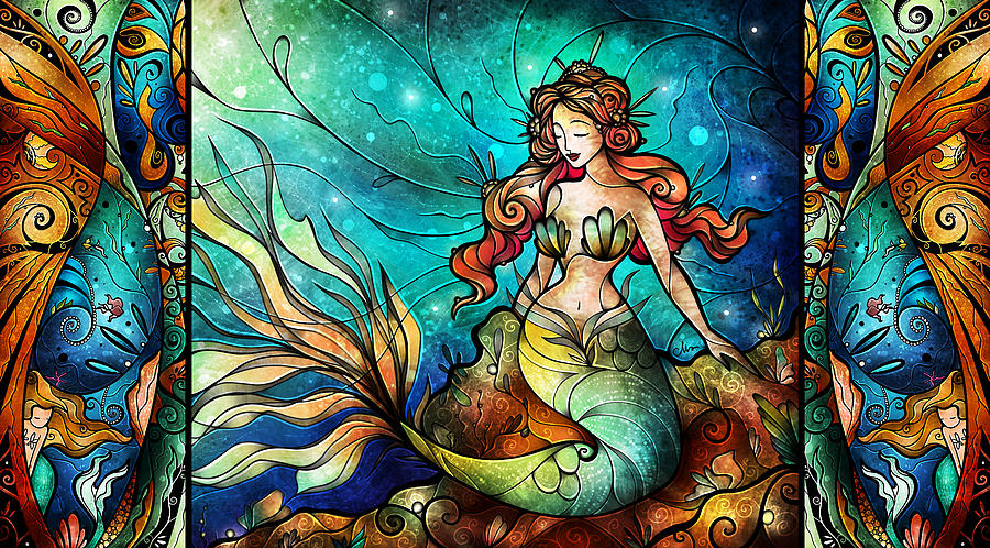 The Serene Siren Digital Art by Mandie Manzano