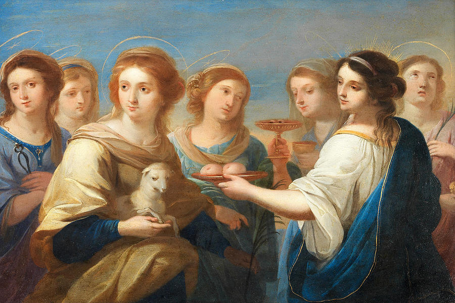 The Seven Virgin Martyrs Painting by Bolognese School