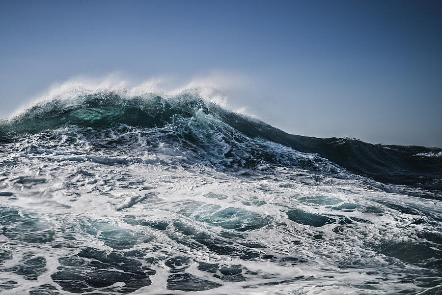 The shape of the sea: waves crashing Photograph by Piola666