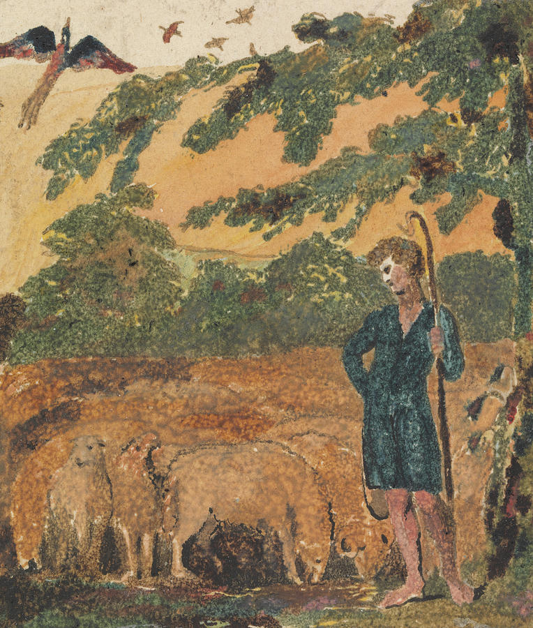 The Shepherd, from Songs of Innocence Relief by William Blake