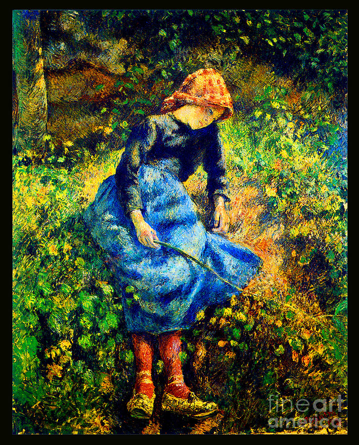 The Shepherdess 1881 Painting by Camille Pissarro