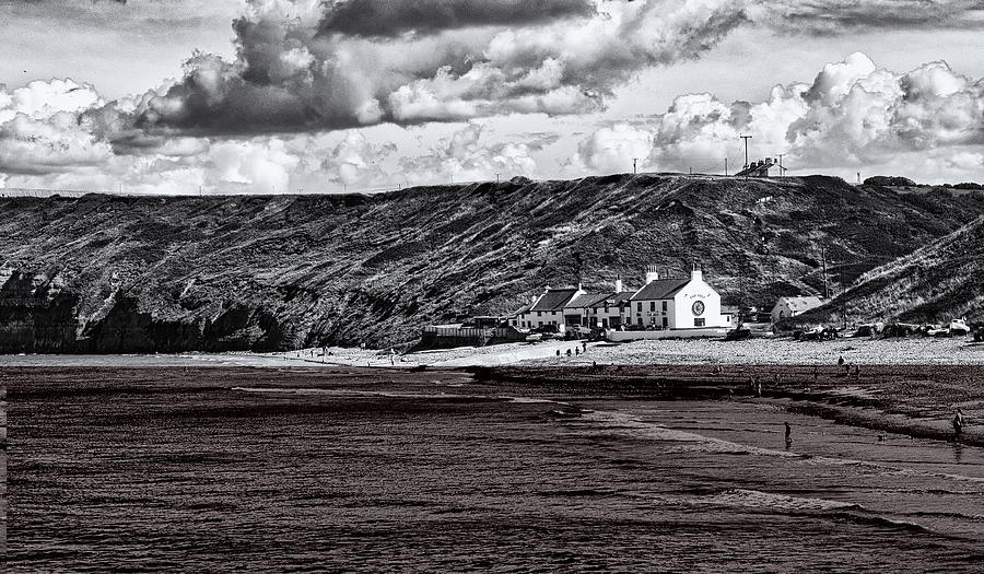 The Ship Inn Saltburn Monochrome Photograph by Jeff Townsend
