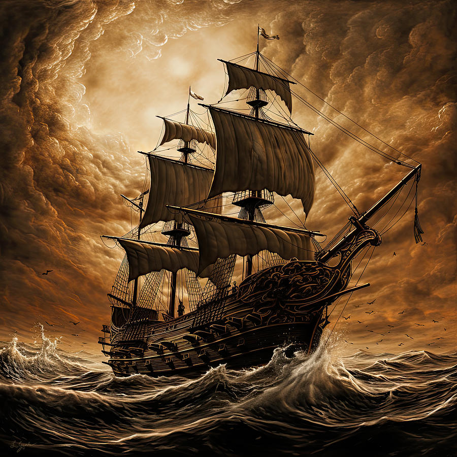 The Ship of Hope - Ships at Sea Paintings - Ships at Sea in Storms Photograph by Lourry Legarde