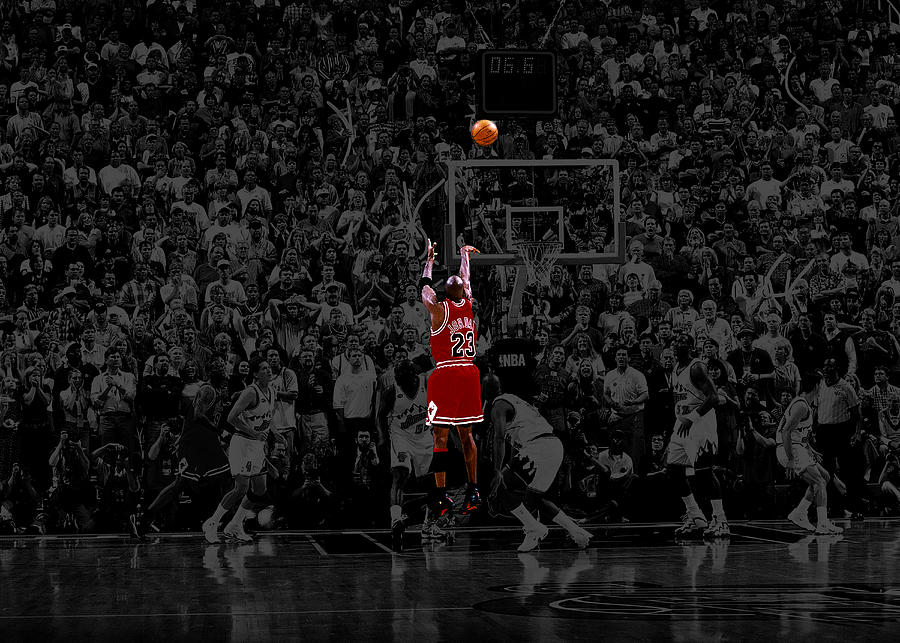The Shot Michael Jordan 1998 Nba Finals Chicago Bulls Vs Utah Jazz Game 6 Digital Art By Ab Concepts