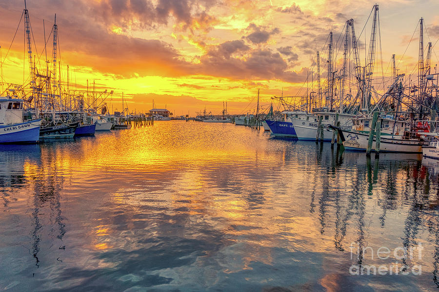 The Shrimpers Sunset Photograph by Brian Wright