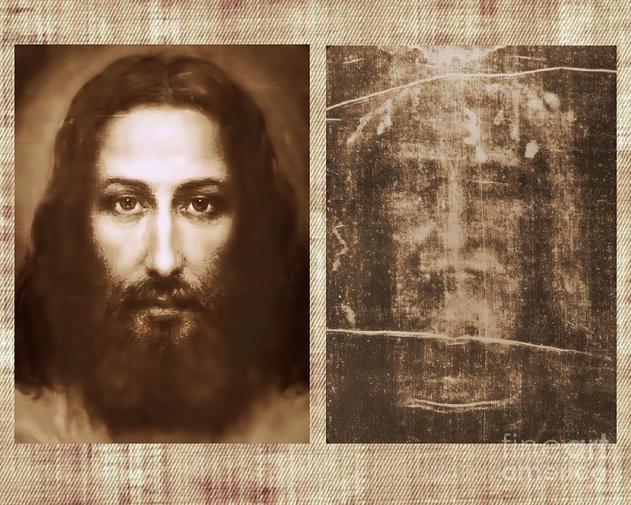 The Shroud of Turin Holy Face of Jesus Mixed Media by Jesus Christ Son ...