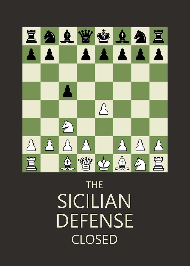 The Sicilian Defense Closed Chess Opening Digital Art by AB Concepts