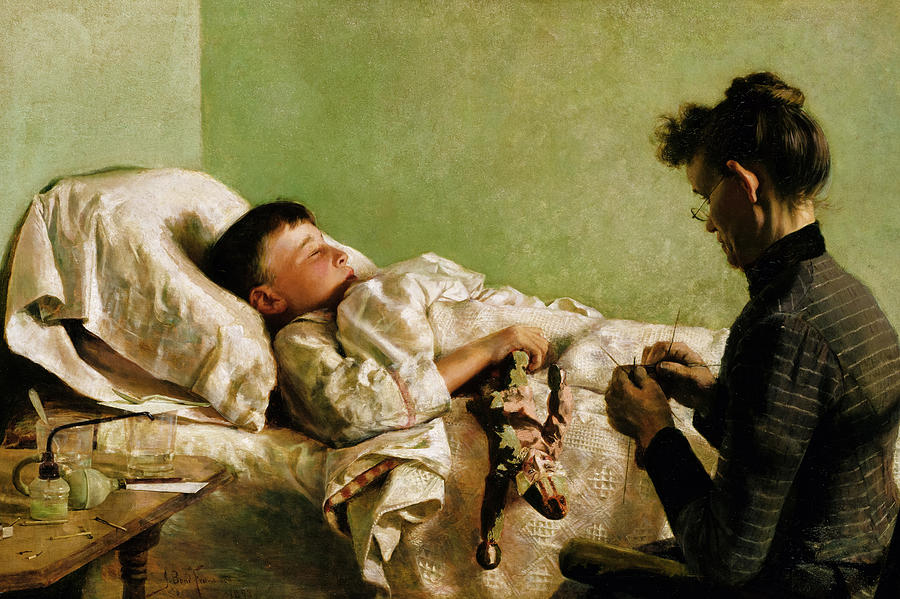 The Sick Child, 1893 Painting by J Bond Francisco - Fine Art America