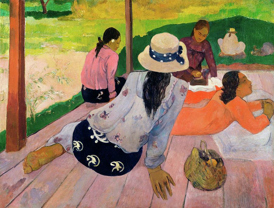 Impressionism Painting - The Siesta by Paul Gaugin