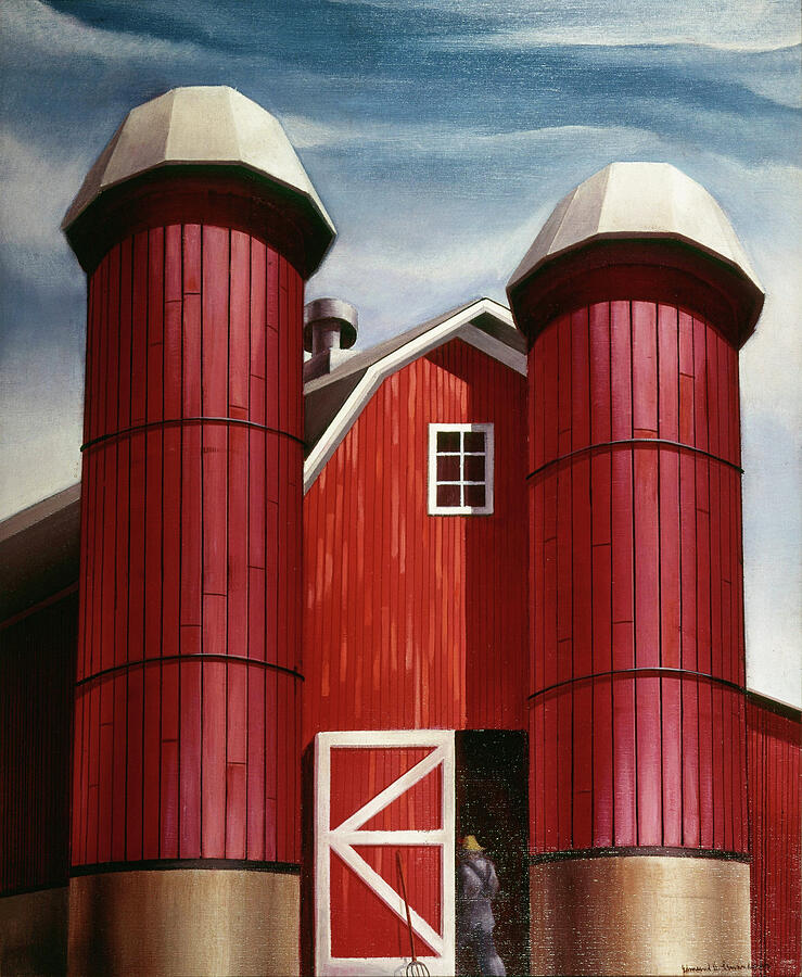 The Silo by Edmund Lewandowski Painting by Edmund Lewandowski The Silo by Edmund Lewandowski Painting by Edmund Lewandowski