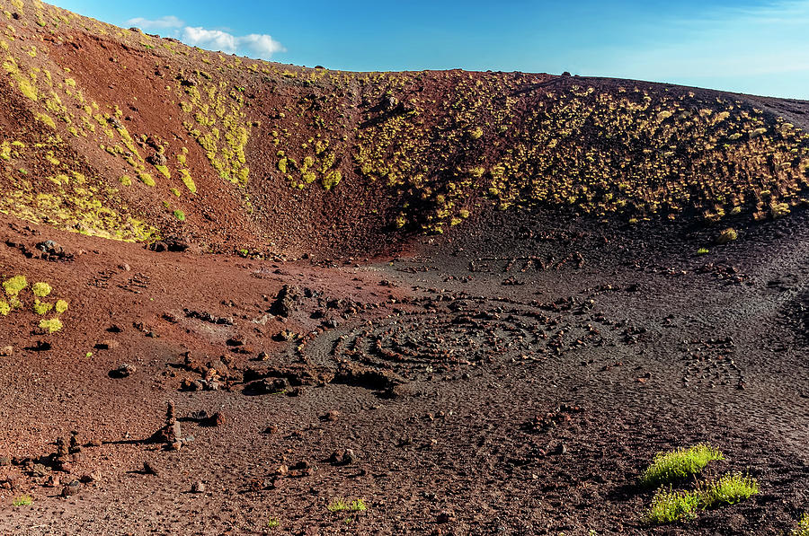 The Silvestri crater on the slopes of Mount Etna, Sicily Photograph by ...