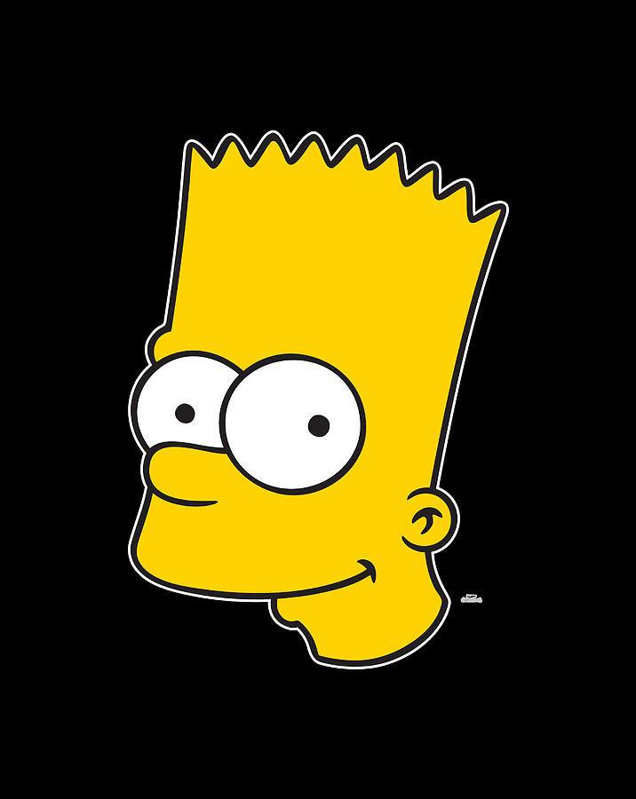 The Simpsons Bart Simpson Face Drawing by Lucy Wilk