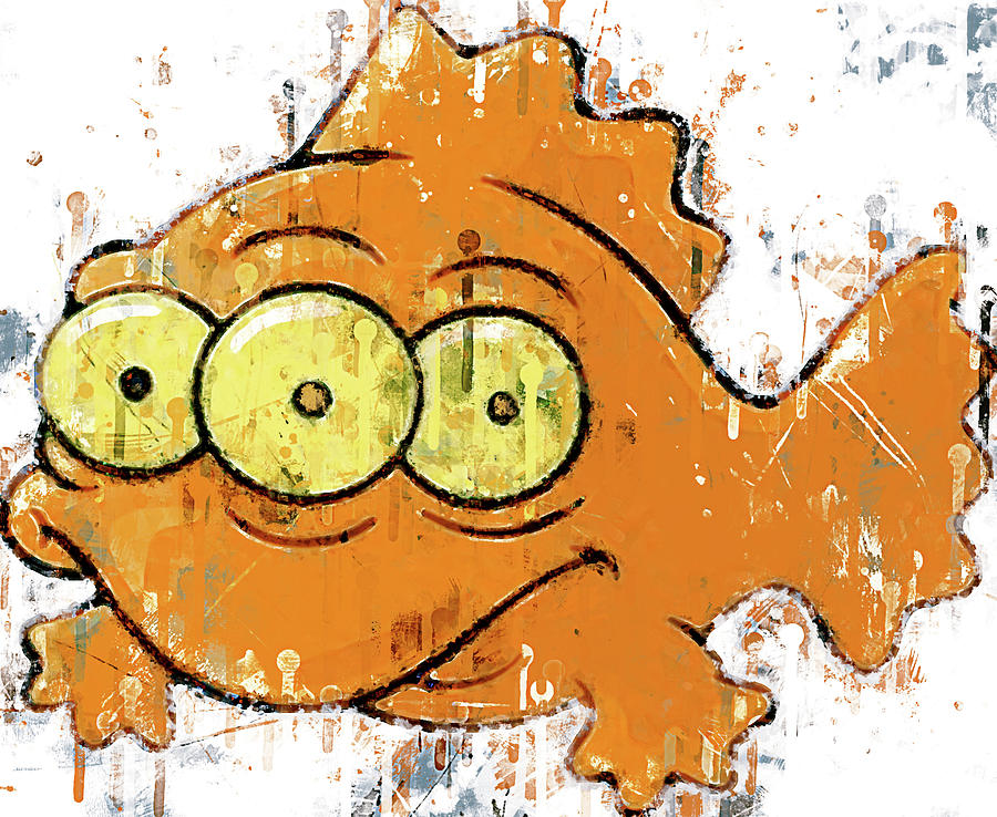 The Simpsons Fish Blinky Digital Art by Lexie Howe