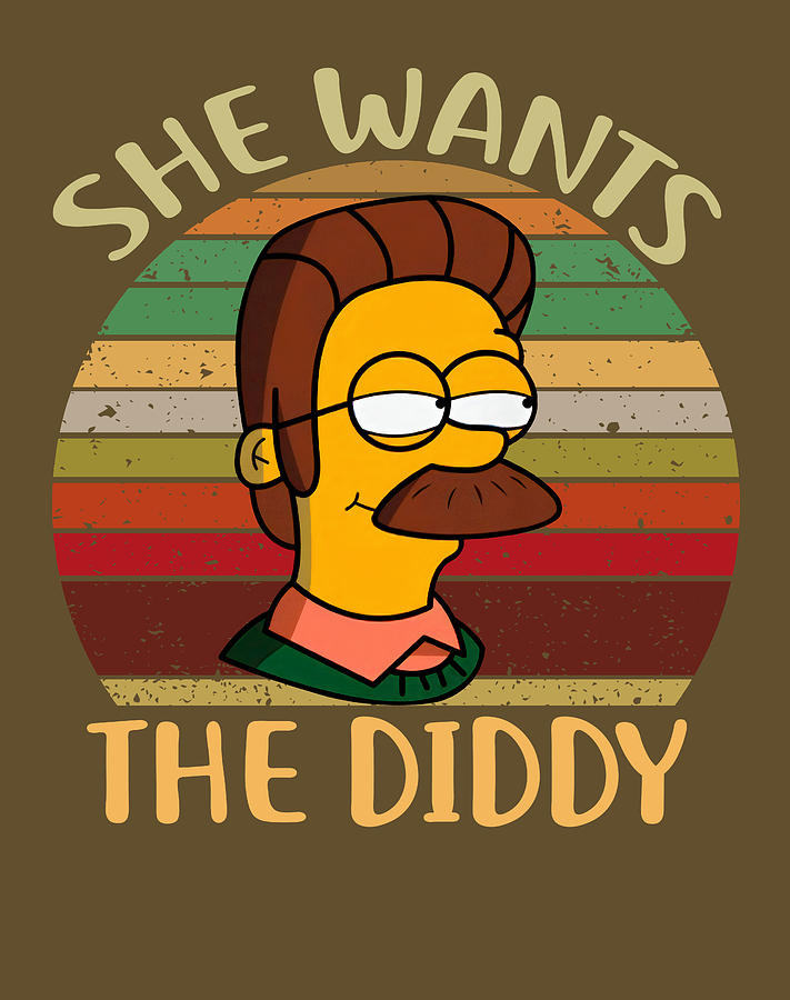 The Simpsons Ned Flanders She Wants The Diddly Vintage For Man For Wom Digital Art By Pierre