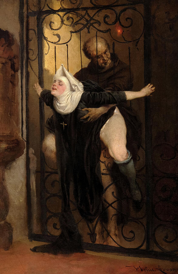 Heinrich Lossow Painting - The Sin, 1880 by Heinrich Lossow