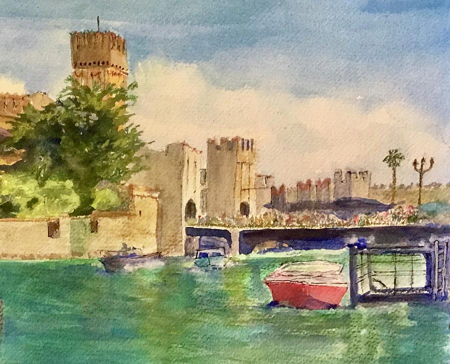 The Sinking Castle Painting by Cheryl Wallace