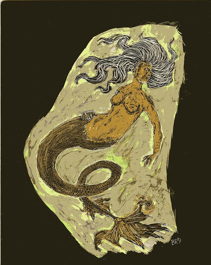 The Siren Drawing by Branwen Drew