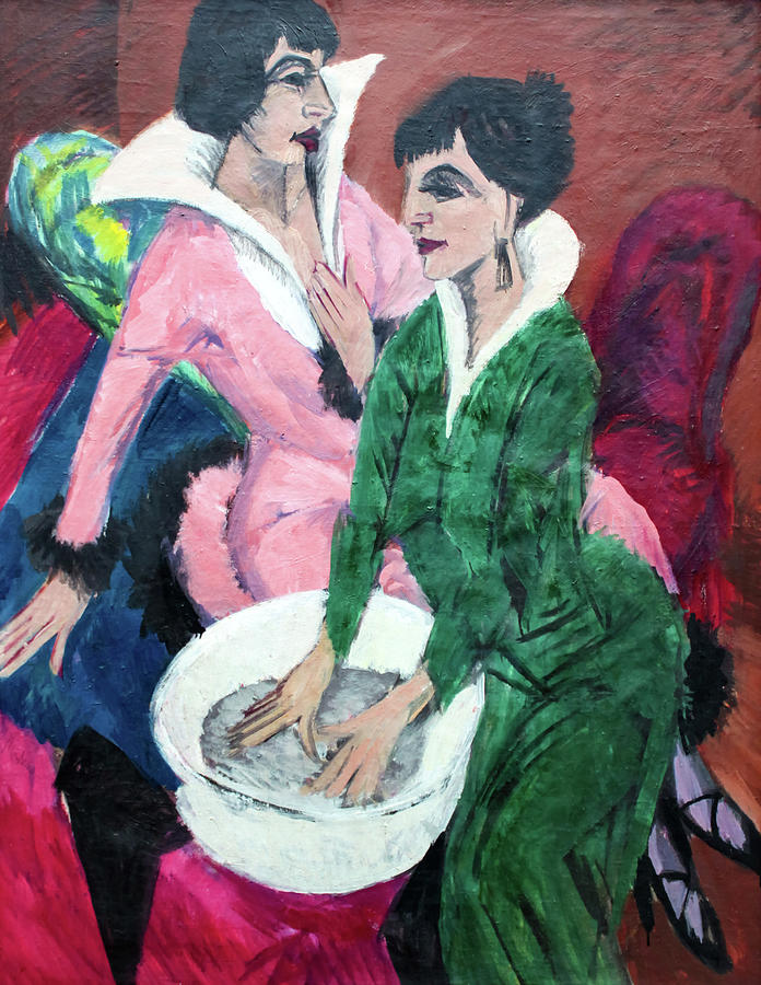 Sisters Painting - The Sisters by Ernst Ludwig Kirchner