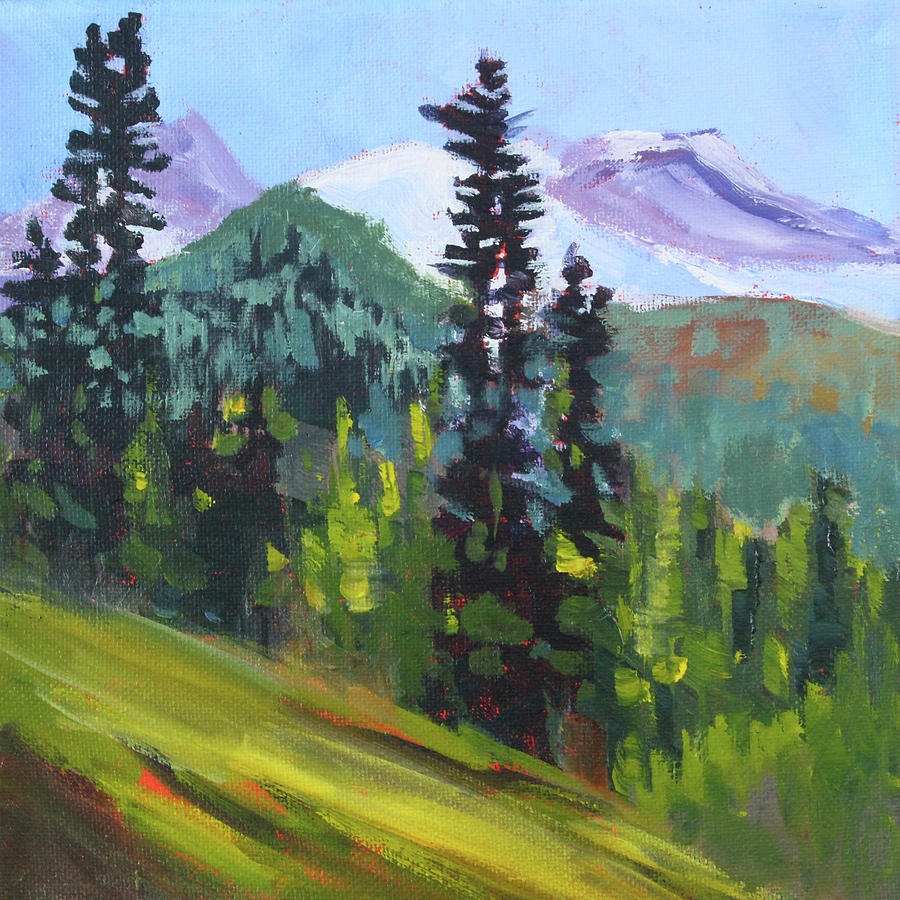 Mountain Painting - The Sisters by Nancy Merkle