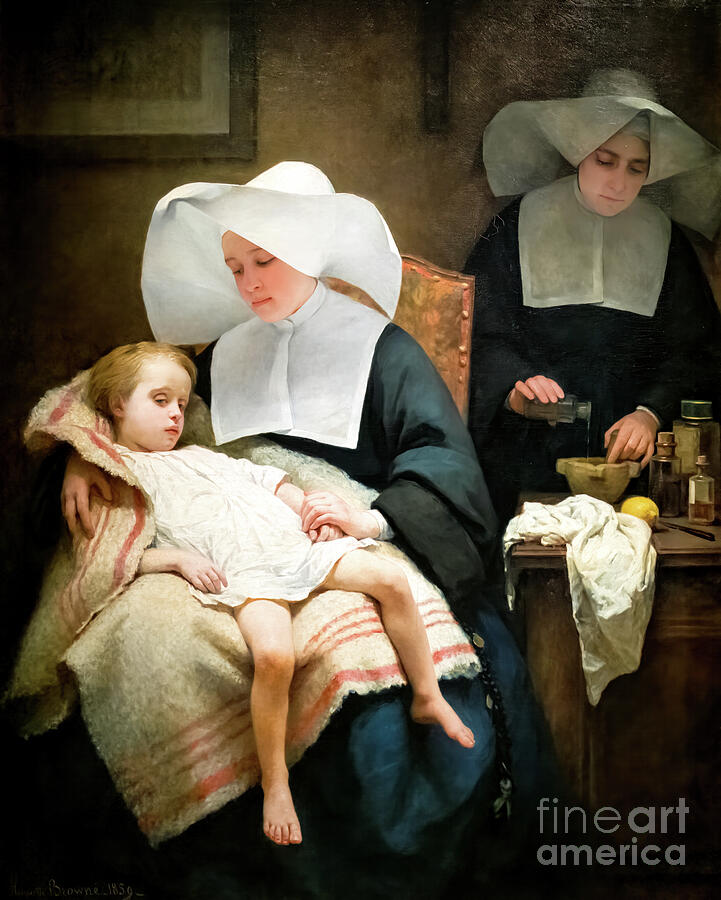 The Sisters of Mercy by Henriette Browne 1859 Painting by Henriette Brown