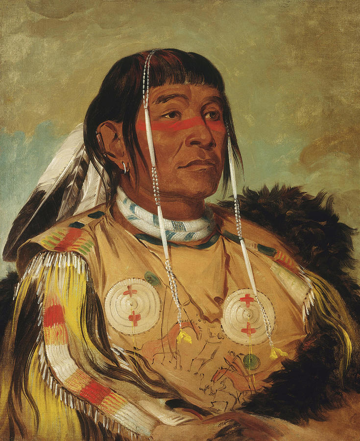 George Catlin Painting - The Six by George Catlin by Mango Art