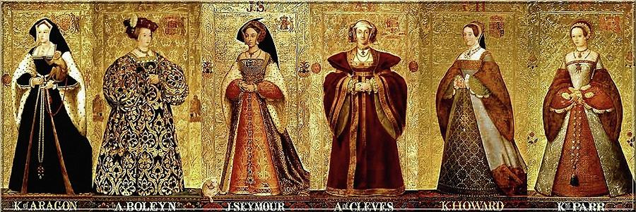 London Digital Art - The six wives of Henry VIII. Portraits made for Parliament. by Tom Hill