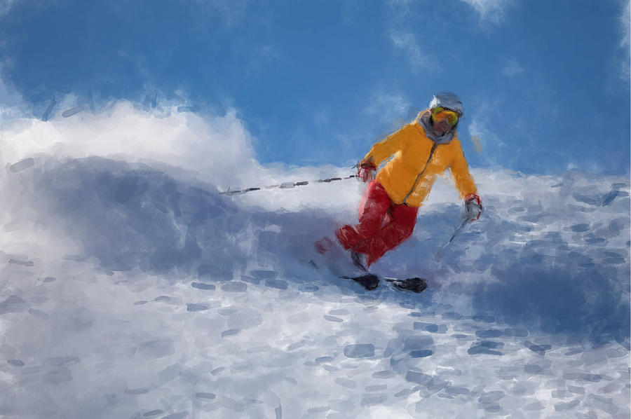 The Skier Painting by Gary Arnold