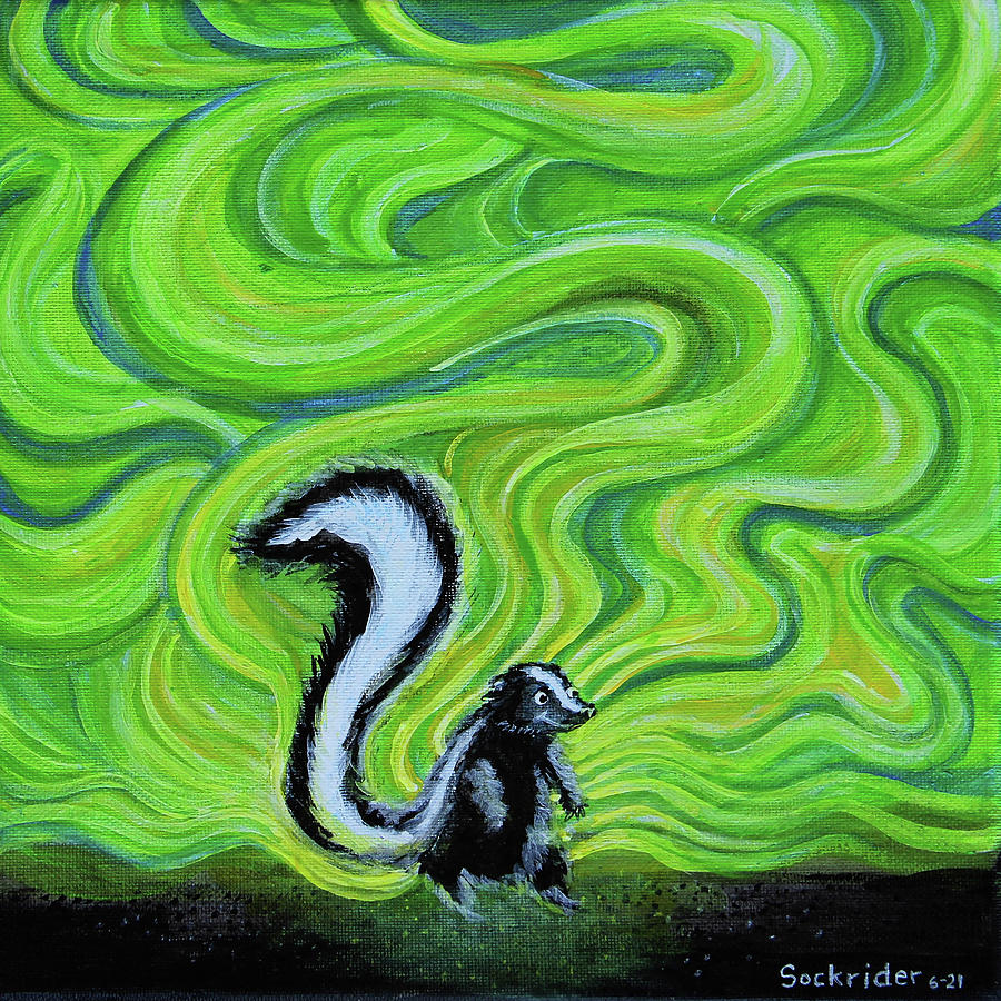 The Skunk Painting by David Sockrider