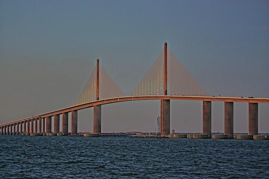 The Skyway At Twilight Photograph by HH Photography of Florida