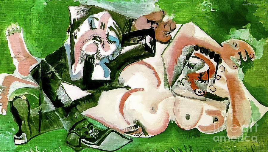 The Sleepers by Pablo Picasso 1965 Painting by Pablo Picasso