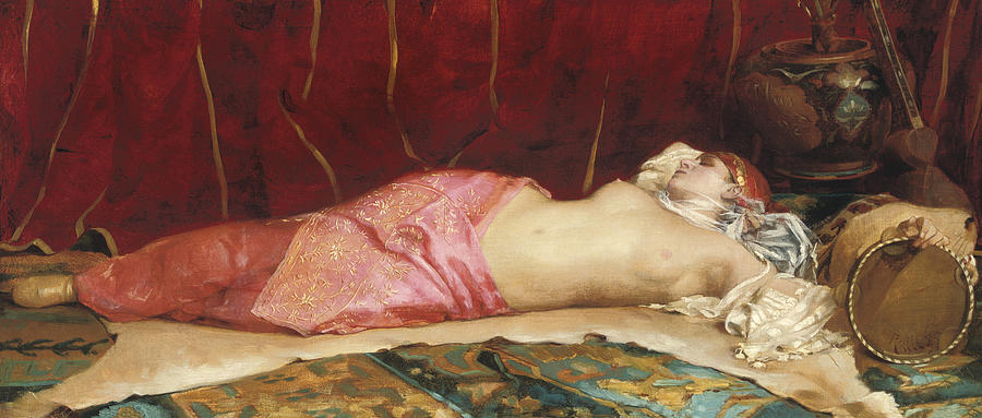 The Sleeping Concubine By Theodoros Ralli Painting