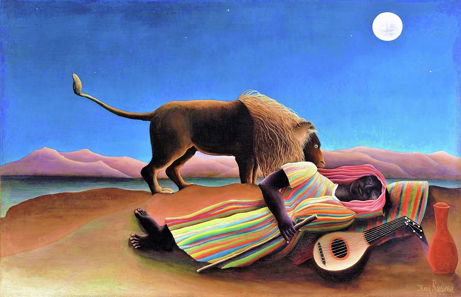 Henri Rousseau Painting - The Sleeping Gypsy - Digital Remastered Edition by Henri Rousseau