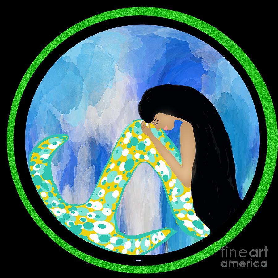 The sleeping mermaid 3 Digital Art by Elaine Hayward