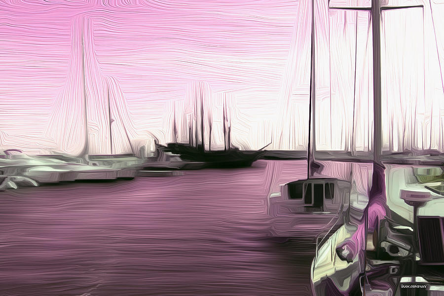 The Sleeping Yachts At Evening Digital Art