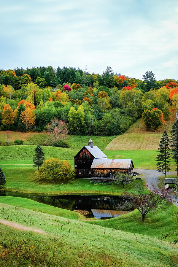 The Sleepy Hollow Farms and Colorful Fall Foliage Photograph by Robert Bellomy