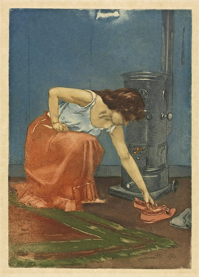 The Slippers  Drawing by Charles Maurin