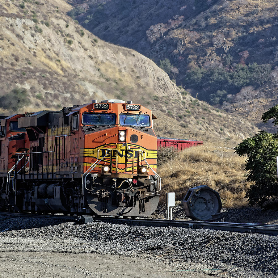 The Slow Climb -- BNSF GE ES44AC in Bealville, California Photograph by Darin Volpe