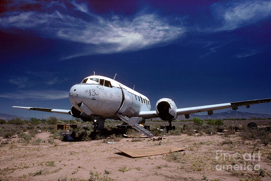 Unique Photograph - The Slow Desert Decay of an Air Force C-131 by Wernher Krutein