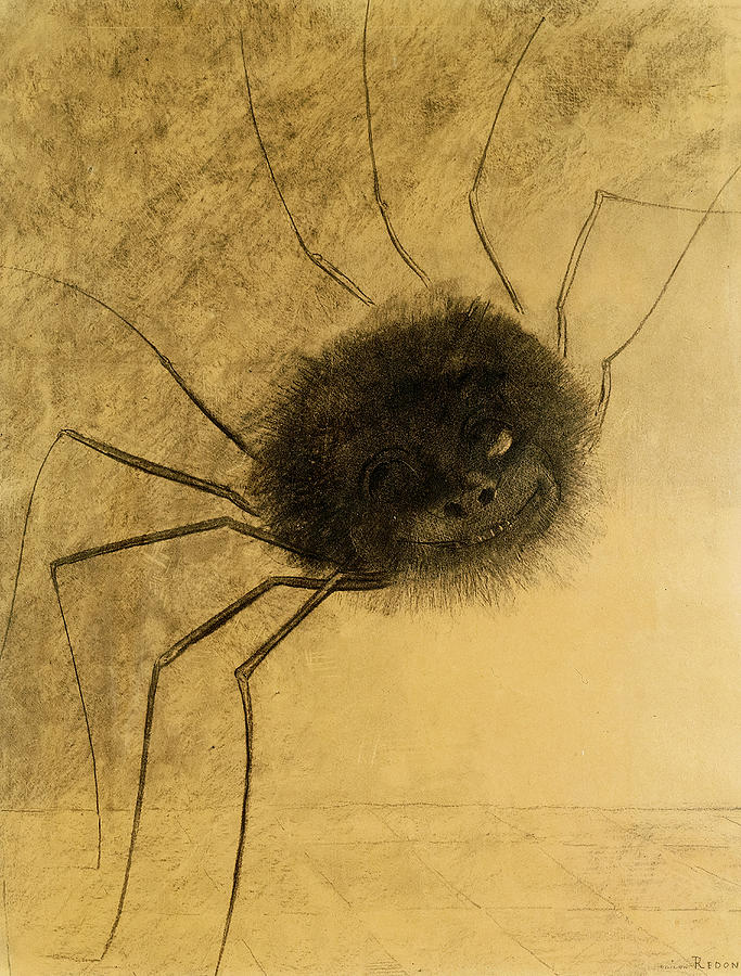 Odilon Redon Painting - The Smiling Spider, 1881 by Odilon Redon