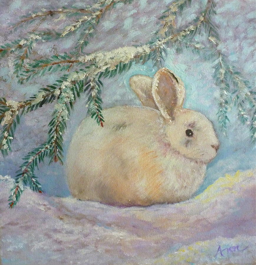 The Snowshoe Hare Painting by Ann Breeden - Pixels